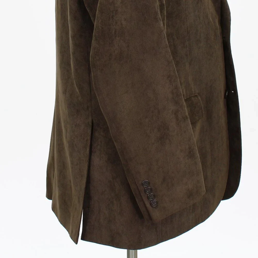 Jones New York 44L Brown Solid 2-Button Sport Coat Blazer Jacket V409